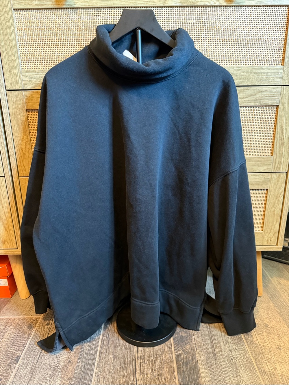 Fabletics Women's Black Cowl Neck Sweatshirt